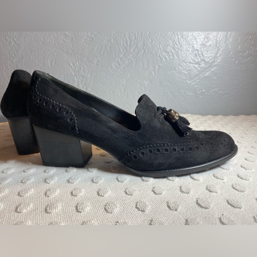 STUART WEITZMAN Boytoy Tassel Chunky Heel Loafer